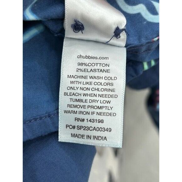 Chubbies The One Man Wolf Pack Friday Shirt Tropical Button Down Blue M NEW - Picture 8 of 9